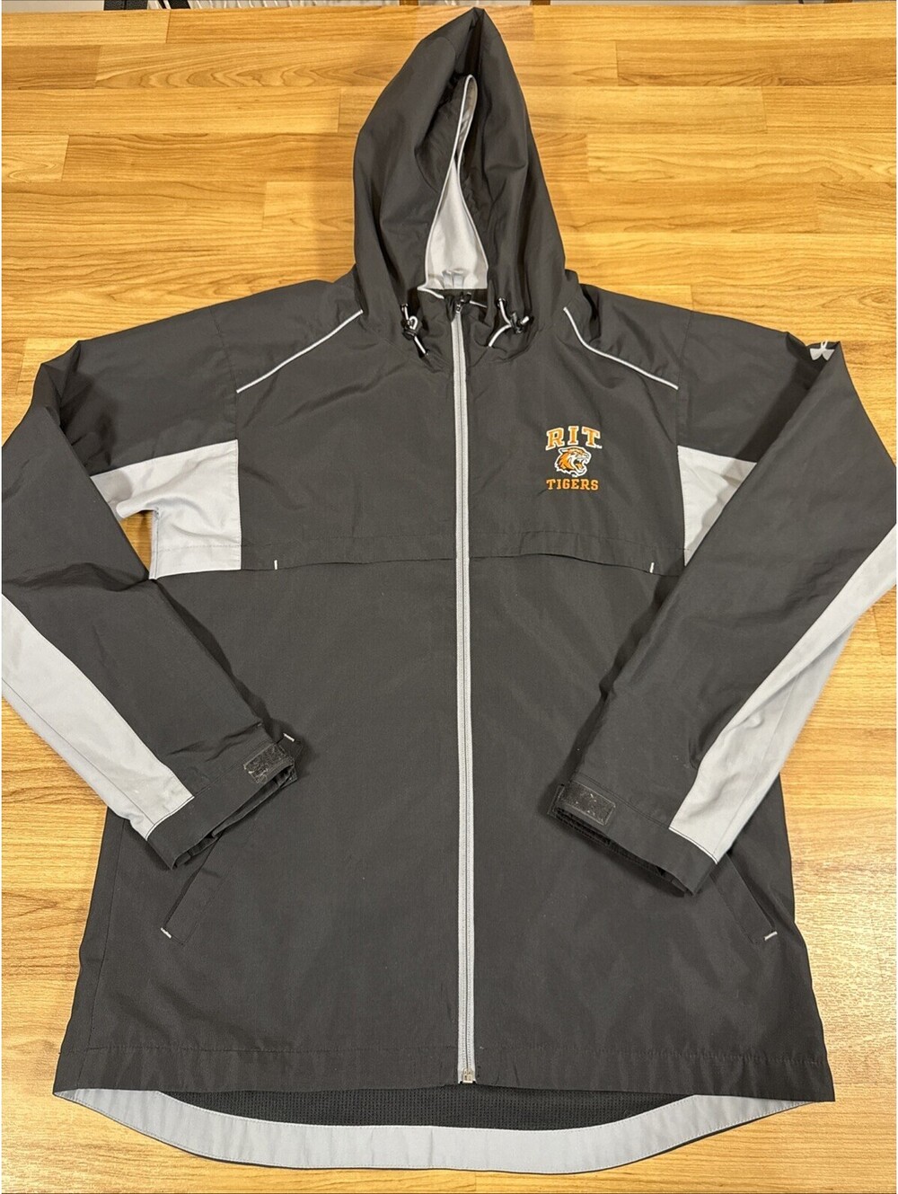 Under Armour RIT Tigers Full-Zip Hooded Jacket Medium Storm Loose